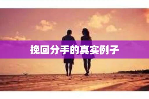 挽回分手的真实例子