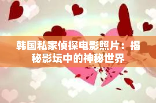 韩国私家侦探电影照片：揭秘影坛中的神秘世界