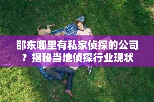 邵东哪里有私家侦探的公司？揭秘当地侦探行业现状