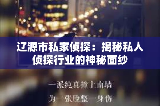 辽源市私家侦探：揭秘私人侦探行业的神秘面纱