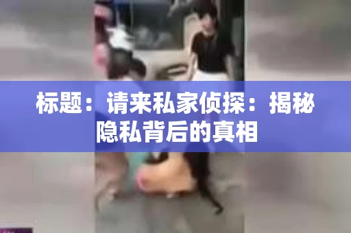标题：请来私家侦探：揭秘隐私背后的真相