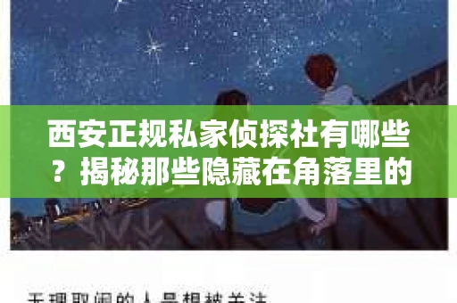 西安正规私家侦探社有哪些？揭秘那些隐藏在角落里的神秘力量
