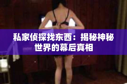 私家侦探找东西：揭秘神秘世界的幕后真相