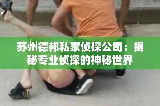 苏州德邦私家侦探公司：揭秘专业侦探的神秘世界