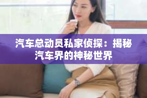汽车总动员私家侦探：揭秘汽车界的神秘世界